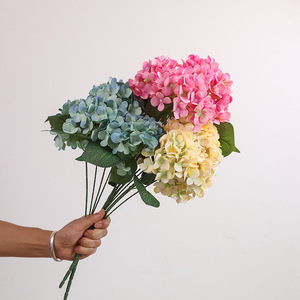 <b>Artificial</b> Five-Headed Snowflake Hydrangea Tabletop Floral <b>Arrangement</b> Bouquet Wedding Decor Handmade Long-Lasting 3-5 Years - Product Image 5