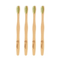 Fabricants célèbres 100% organique biodégradable écologique en bambou avec logo personnalisé brosse à dents