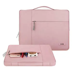 Laptop Sleeve 360 Protective Case Bag Compatible with 13-13.3 inch MacBook Pro Polyester Briefcase with Trolley Belt