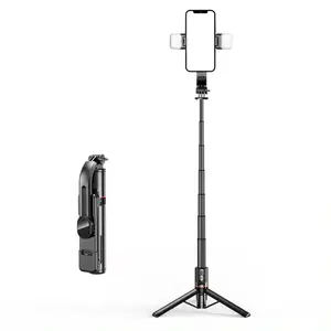 2024 L12d Nieuw Ontwerp Bt Selfie Statief 1085Mm Mobiele Telefoon Selfiestick Met Dubbele Led Licht 360 Graden Rotatie