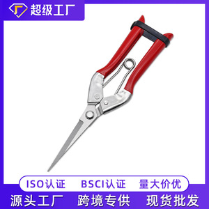 Sécateur de jardin en acier inoxydable, diamètre de coupe de 30 à 50 mm, poignée rouge, pour la cueillette des fruits et l'aménagement paysager - Product Image 5