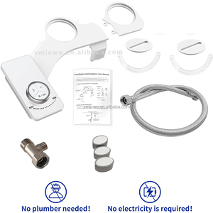 Bathroom Adjustable Water Pressure Smart <strong>Toilet</strong> <strong>Bidet</strong> Sprayer Non Electric Ultra-Slim Dual Nozzle Shattaf <strong>Bidet</strong> Attachment - Product Image 4