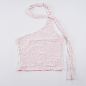 Top Corto de Encaje con Cuello Halter para Mujer, con Tirantes Ajustables y Patrón Floral en Relieve, para Ropa Urbana de Verano, Nueva Llegada 2026 - Product Image 6