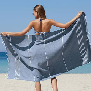 100% Baumwolle Türkisches Strand tuch Outdoor Travel Leichtes sand beständiges extra großes Strand tuch Custom - Product Image 1