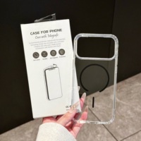 Étui de téléphone élégant et luxueux, antichoc magnétique, TPU+PC, charge sans fil, Li Huang pour 15 16 17 Pro Max, Business Men's Air Plus
