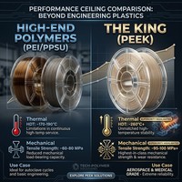 PEEK 1,75 mm de diamètre, température d'impression 400/360°C, 1 kg, certifié CE avec services de découpe et de moulage OEM