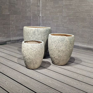 Pot Bunga Semen Serat Atlanta Desain Baru 2026, Ukuran Besar, Gaya Vintage Eropa Modern, Vas Lantai untuk Taman Luar Ruangan - Product Image 1