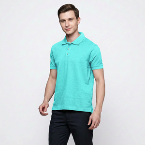 Fabricant direct d'usine, vente en gros de polos pour hommes, polos unis à manches courtes, logo personnalisé, polos de golf vierges, fournisseur OEM - Product Image 1