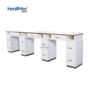 <span class=keywords><strong>Table</strong></span> de <span class=keywords><strong>manucure</strong></span> en <span class=keywords><strong>bois</strong></span> moderne pour salon de beauté avec collecteur de poussière, prise, plus de rangement - Product Image 4