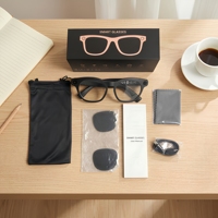 Lunettes intelligentes CY03 AI avec caméra haute définition 8MP, prennent en charge le streaming en direct TikTok, la traduction IA Chat GPT, les appels vidéo, 2 objectifs