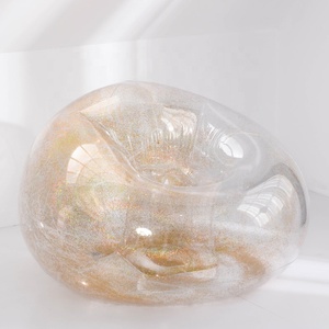 Nouveau style de canapé moderne et durable pour adultes et enfants, chaise <span class=keywords><strong>gonflable</strong></span> transparente en PVC à paillettes, idéale pour la détente en extérieur - Product Image 1