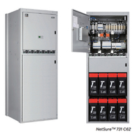 Système d'alimentation CC autonome pour télécommunications Vertiv 48V 300A, armoire intérieure, système d'alimentation CC Emerson Netsure 731 C62 avec redresseur R48-3000e3