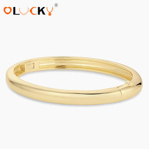 LUCKYJIU Fabricants de bijoux sur mesure Bracelet jonc <span class=keywords><strong>chic</strong></span> et intemporel en acier inoxydable plaqué or 18 carats pour femme, à porter au quotidien - Product Image 2