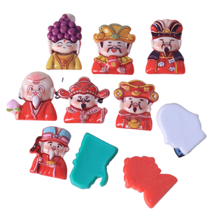 Nouvel An Chinois : Accessoires de Bijoux Personnalisés en Résine DIY, Patchs et Matériaux pour Voitures, Motif Guanyin Bodhisattva, le Dieu de la Richesse - Product Image 3