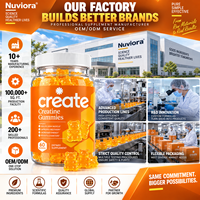 Gummies de créatine monohydrate à marque privée OEM pour adultes, 60 unités, soutien à la force musculaire et à l'énergie pendant l'entraînement, GMP HALAL HACCP
