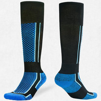 Chaussettes de ski d'hiver thermiques unisexes en coton épais tricoté au genou personnalisable avec logo Chaussettes de sport pour jeunes hommes femmes