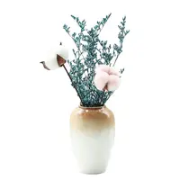 Набор сушеных цветов, маленькая керамическая ваза в скандинавском стиле для гостиной, маленькие свежие украшения, художественный цветок для домашнего обеденного стола