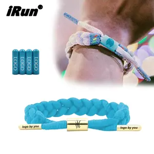 iRun New Fashion Sport Casual Custom Logo and Style Diy Shoe Laces Bracelet Make Adjustable Shoe String Braided Cord Bracelets