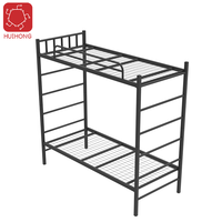 ODM Lit superposé à deux étages en métal avec rangement, cadre de lit mezzanine au design moderne pour dortoir et appartement, hôtel, vente bon marché