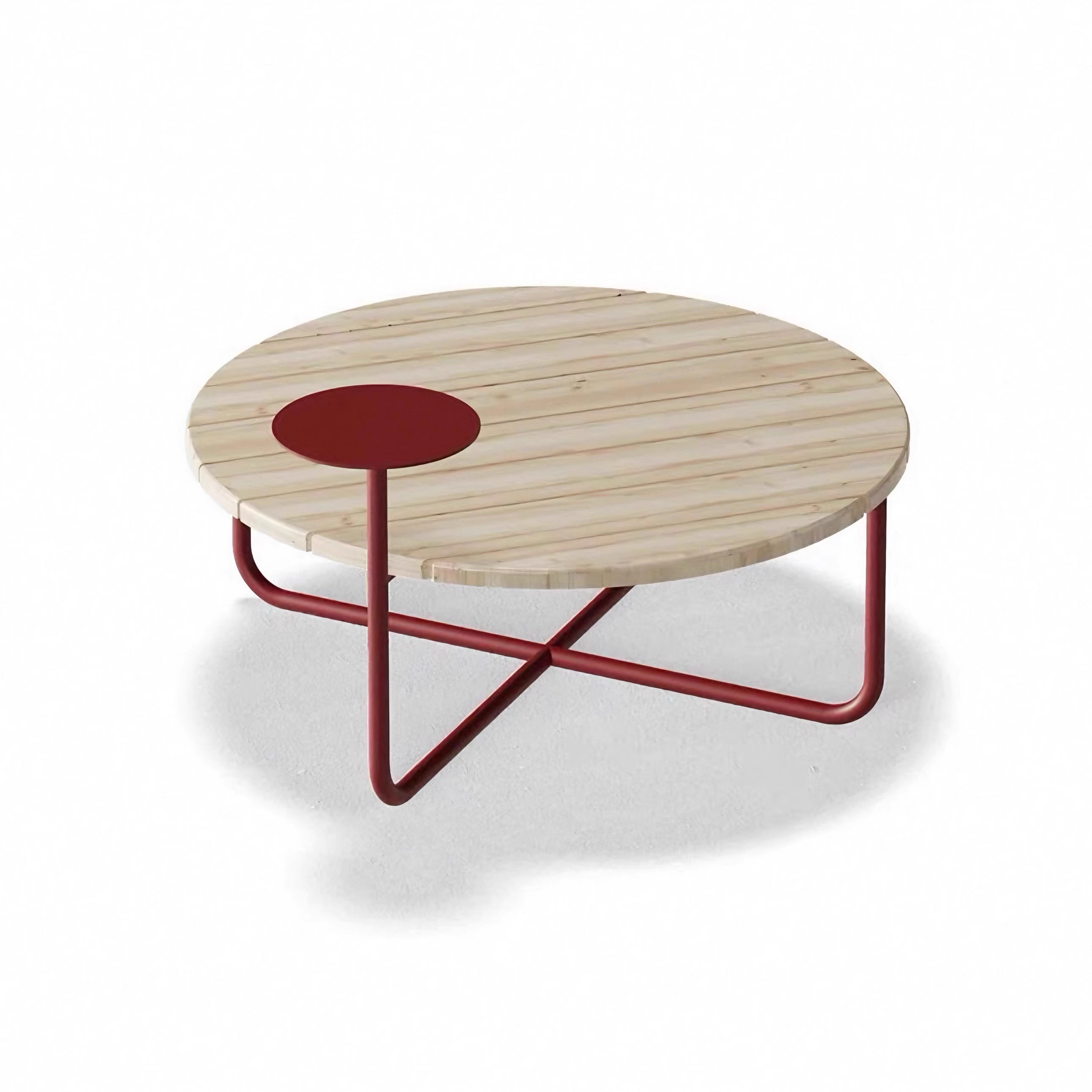 Table basse [fer bois massif] diamètre 100*45