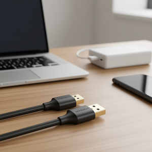 Ugreen 10371 USB-A 3.0 to USB-A 3.0 <b>Data</b> <b>Cable</b> 2M Shielded Pure Copper Conductor PVC Jacket Black for All Brands - Product Image 2