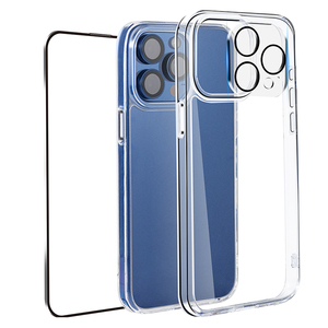 Điện thoại trong suốt trường hợp 15 16 Pro Max iPhone trở lại bao gồm Tempered Glass Máy ảnh ống kính màn hình bảo vệ phim điện thoại di động bảo vệ - Product Image 4