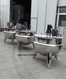 Chaudière industrielle de soupe de bouillie d'acier inoxydable de <span class=keywords><strong>prix</strong></span> usine 50l à 1000l inclinant la bouilloire revêtue - Product Image 3