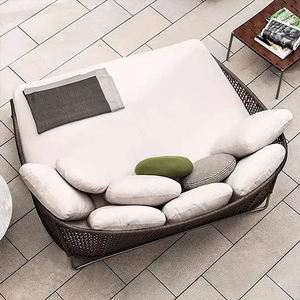 Lit <span class=keywords><strong>de</strong></span> jour <span class=keywords><strong>de</strong></span> plage personnalisé haut <span class=keywords><strong>de</strong></span> gamme lit <span class=keywords><strong>de</strong></span> <span class=keywords><strong>soleil</strong></span> en corde tissée en aluminium ensemble <span class=keywords><strong>de</strong></span> mobilier d'extérieur près <span class=keywords><strong>de</strong></span> la piscine étanche jardin chaises longues chaise canapé - Product Image 3