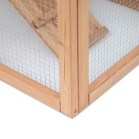 Poulailler en bois massif sur mesure, prêt à l'exportation, avec enclos extérieur pour la collecte des œufs et protection contre la pluie, petit modèle