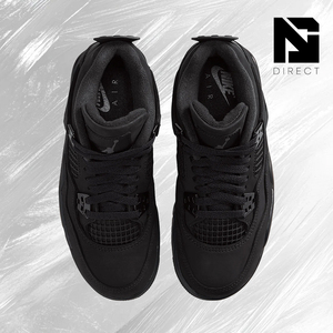 Air Jordan Jordan 4 Retro GS 'Black Cat' 2025 Chaussures de basket en mesh pour garçons, style décontracté, à lacets, respirantes, chaussures pour enfants - Product Image 3