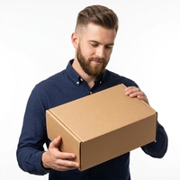 Boîtes en carton ondulé de couleur unie, boîtes de livraison express personnalisées, boîtes d'avion, boîtes en papier écologiques, vente en gros