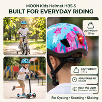 Casque de sécurité multisports non intégré pour enfants avec lumière d'avertissement LED pour le cyclisme, le skate, la trottinette, les garçons, les filles, les sports de plein air