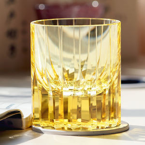 Vaso de whisky de <span class=keywords><strong>cristal</strong></span> K9 de alta calidad, vaso de <span class=keywords><strong>cristal</strong></span> cortado a mano de Color <span class=keywords><strong>amarillo</strong></span> claro, rosa, púrpura y azul, 200ml para beber en frío - Product Image 2