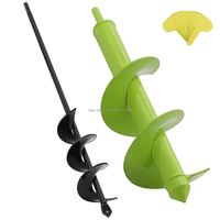 2 Pcs Pack 3 "x 24" & 2 "x 24" Rapid Planter Post Umbrella Hole Plant Flower Bulb Garden Auger Drill Bit Set 3/8In Hex Drive Drill
