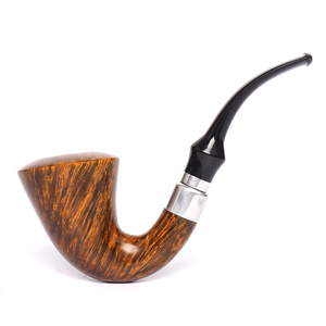 Pipe à fumer artisanale en bois de bruyère laqué, style italien, grande, courbée, classique, premium, portable, en bois de bruyère courbé - Product Image 1