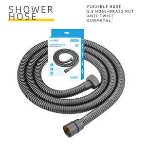 Tuyau <span class=keywords><strong>flexible</strong></span> extensible LEELONGS de 1,5 m, insert tressé, tube intérieur en EPDM, double verrouillage, acier inoxydable chromé, tuyau de douche pour baignoire - Product Image 5