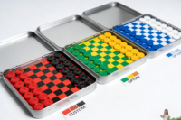 Maßgefertigtes OEM Magnetisches Tragbares Schachspiel-Set in Eisenbox für Werbegeschenke