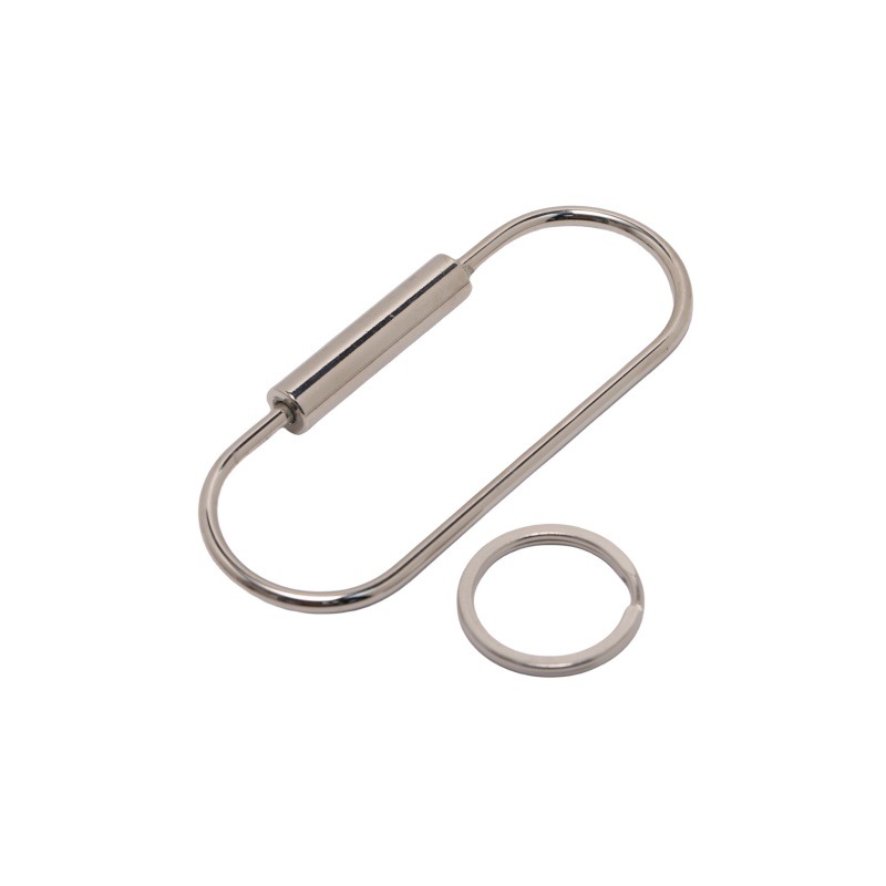 3. Grand cylindre argenté + porte-clés 30 mm
