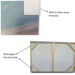 Peintures murales de paysages modernes personnalisées en 3D, dorées et scintillantes, en toile acrylique écologique, impression numérique UV/offset - Product Image 3