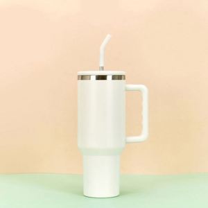 Vaso Térmico de Acero Inoxidable de 30oz, 40oz, 50oz, Vaso de Viaje con Aislamiento al Vacío, con Asa y Tapa con Pajita - Product Image 6