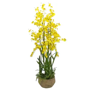 Fleur d'orchidée bonsaï artificiel, pour décoration d'intérieur simple et moderne, personnalisée, vente en gros, 50 pièces