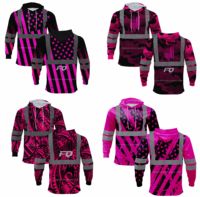 Sweat à capuche haute visibilité personnalisé FQ, manches longues, impression par sublimation, motif drapeau américain, nom, réfléchissant, vêtements de travail pour hommes, sweats à capuche de sécurité