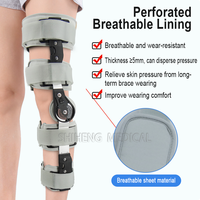 Attelle de fixation réglable, pliable, légère et respirante pour genouillère orthopédique, soutien de rééducation des fractures des membres inférieurs