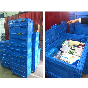 Récipient en plastique pliant de haute qualité caisses empilables caisse de roulement mobile caisses en plastique pliables - Product Image 6