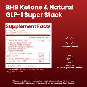 GLP-1 Burn+ de Fábrica GMP - Productos para la Pérdida de Peso con Cetonas BHB, Control del Apetito y Aumento de Energía, Control de Peso, Quemagrasas para Mujeres y Hombres - Product Image 6