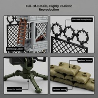Jouet de construction en plastique compatible avec les blocs de construction de la 8ème Armée de la Résistance de la Seconde Guerre mondiale, poste de garde et tourelle, pour garçons