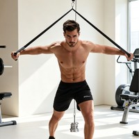 Barra de dominadas multifuncional DIY de alta resistencia de nailon para entrenamiento muscular: accesorio para press de pecho, espalda ancha y bíceps