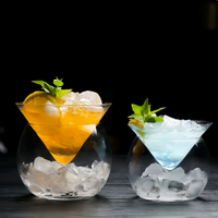 Verre à cocktail réfrigérant Margarita Martini Moléculaire Transparent Résistant aux hautes températures Réutilisable Écologique Style Ins