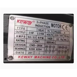 Moteur <span class=keywords><strong>KEWAY</strong></span> 3HP-2.2KW-4P 53.74P 20-FA3 10.75 21.5 en stock - Product Image 1