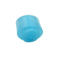 Bouchon en plastique transparent bleu PP moulé par injection sur mesure avec buse intégrée pour la distribution de liquides en bouteille